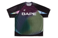 TIE DYE STA STRIPE PATTERN RELAXED FIT FOOTBALL JERSEY TEE