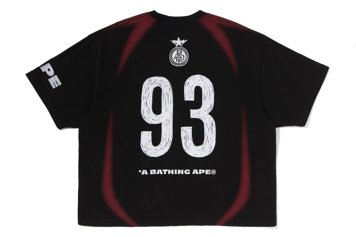 HEAVY WASH HAND DRAW FOOTBALL MULTI LOGO RELAXED FIT TEE