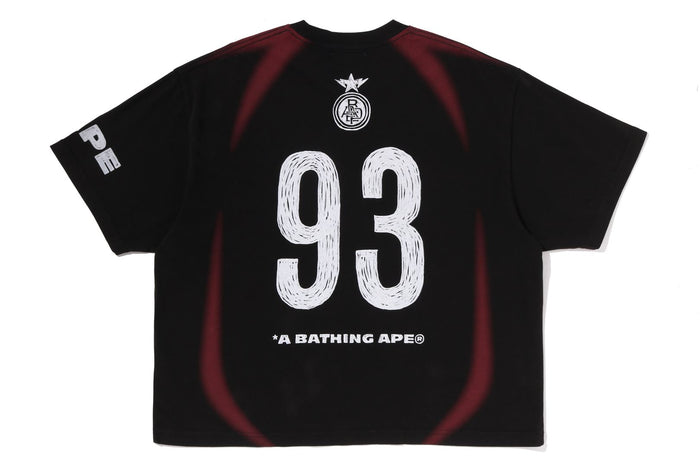 HEAVY WASH HAND DRAW FOOTBALL MULTI LOGO RELAXED FIT TEE