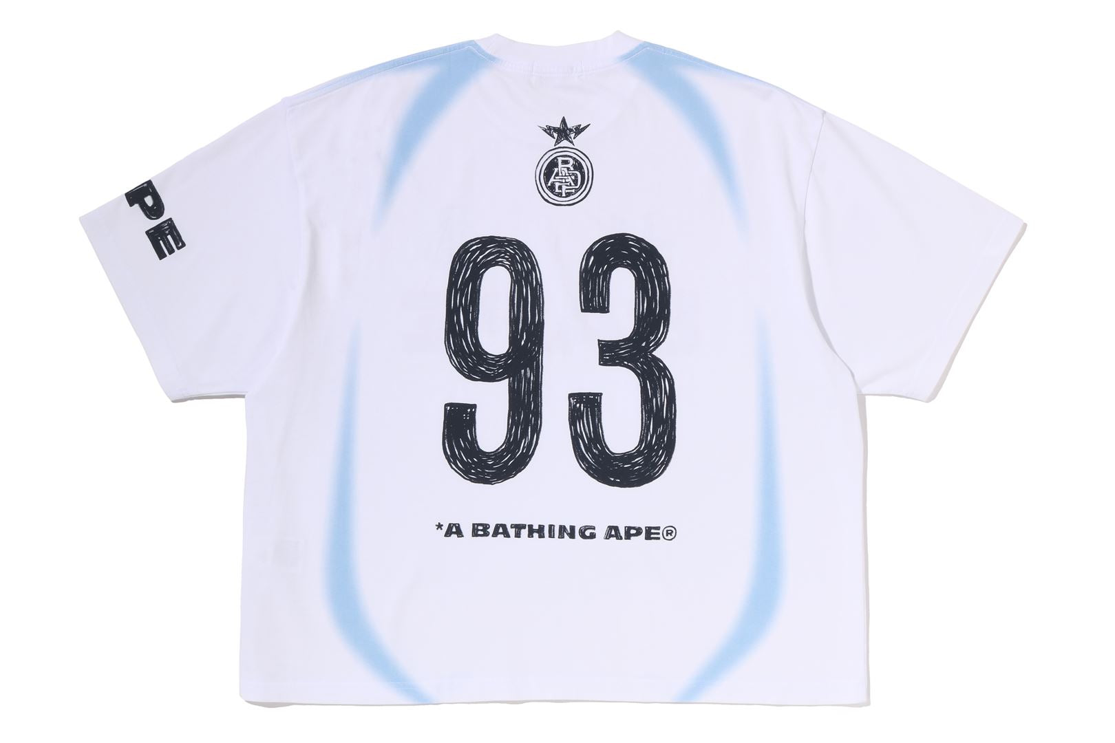 A BATHING APE® Heavy Wash Hand Draw Football Multi Logo Relaxed