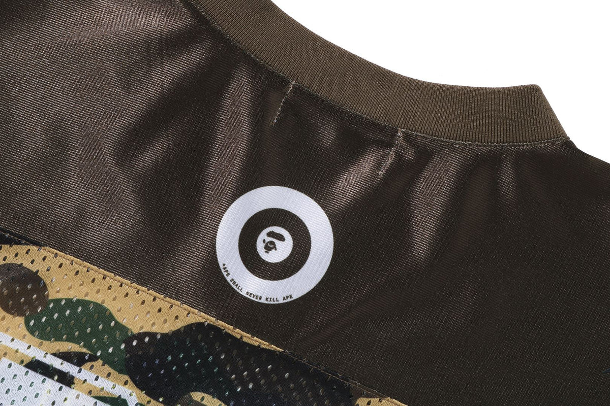 1ST CAMO BAPE CROPPED FOOTBALL TEE LADIES