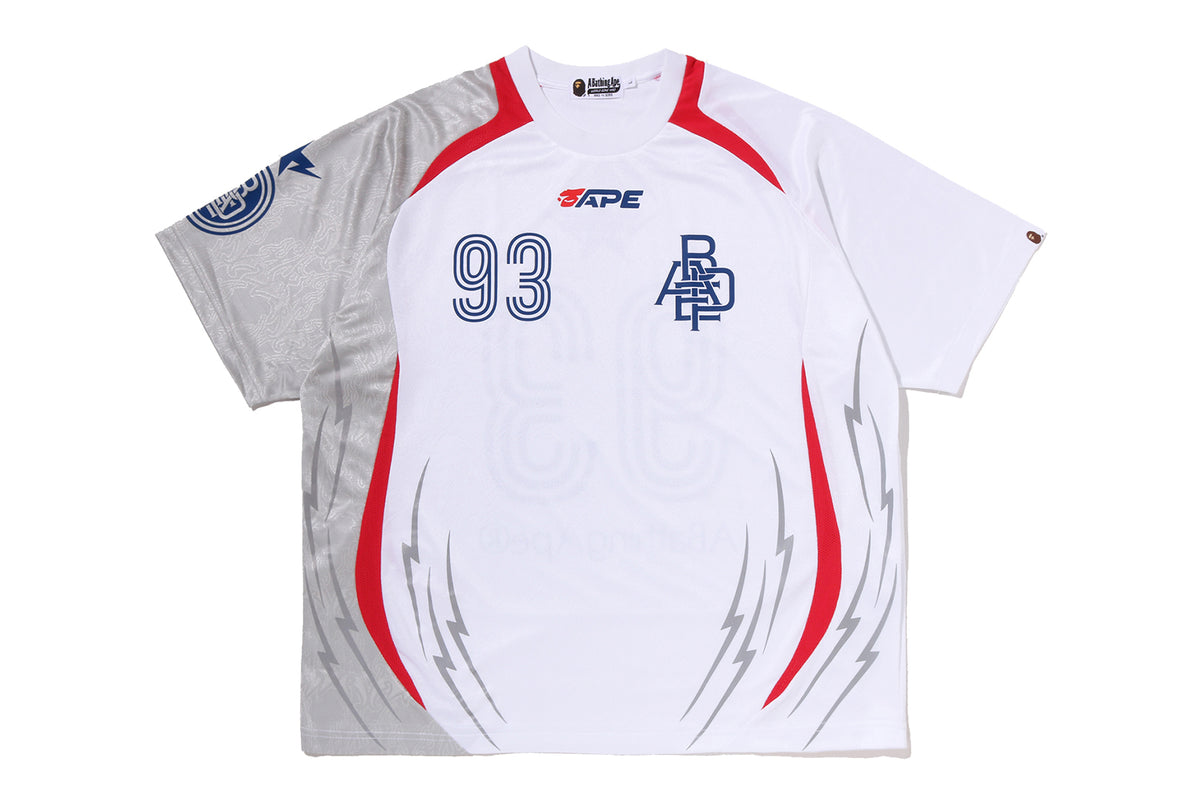 APA FRAME PATTERN MULTI LOGO RELAXED FIT FOOTBALL JERSEY