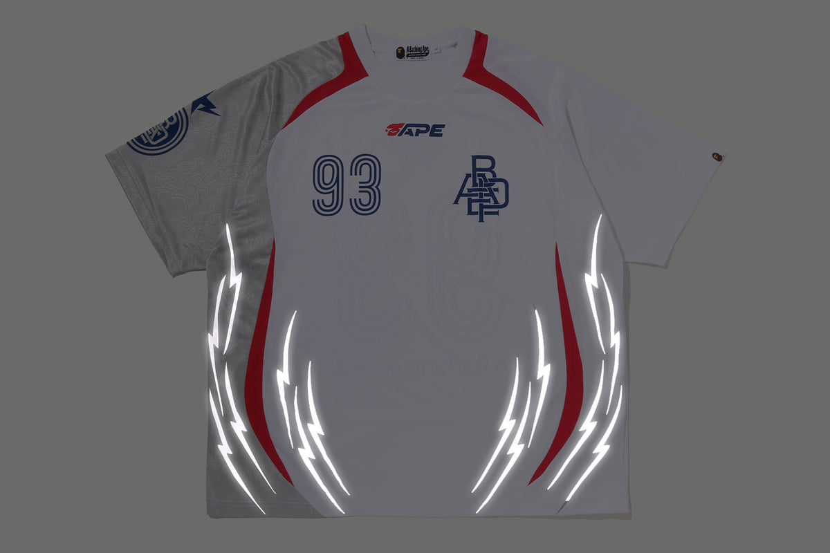 APA FRAME PATTERN MULTI LOGO RELAXED FIT FOOTBALL JERSEY