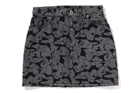 SOLID CAMO 12OZ DENIM SKIRT