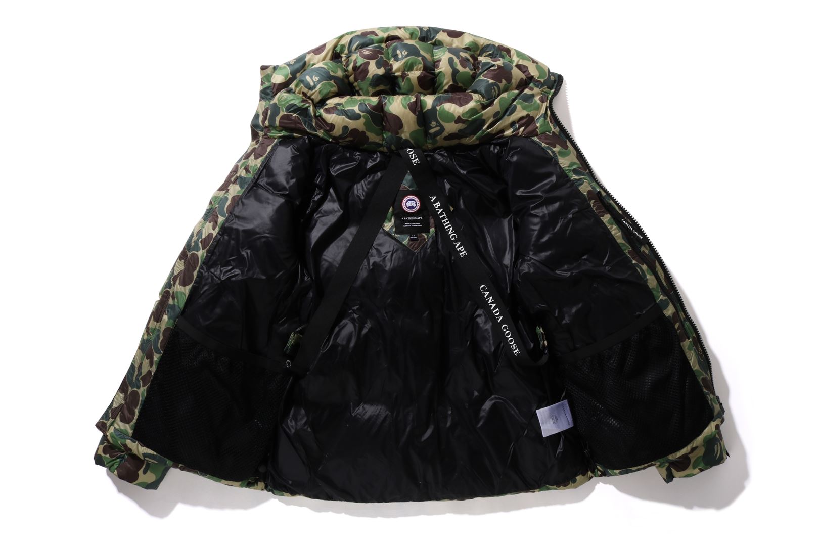 Camouflage goose clearance down jacket