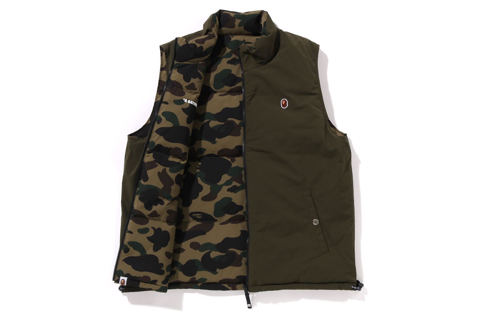 ëpa epa エパ reversible short vest A BATHING APE® 1st Camo Reversible Down Vest | Bape official