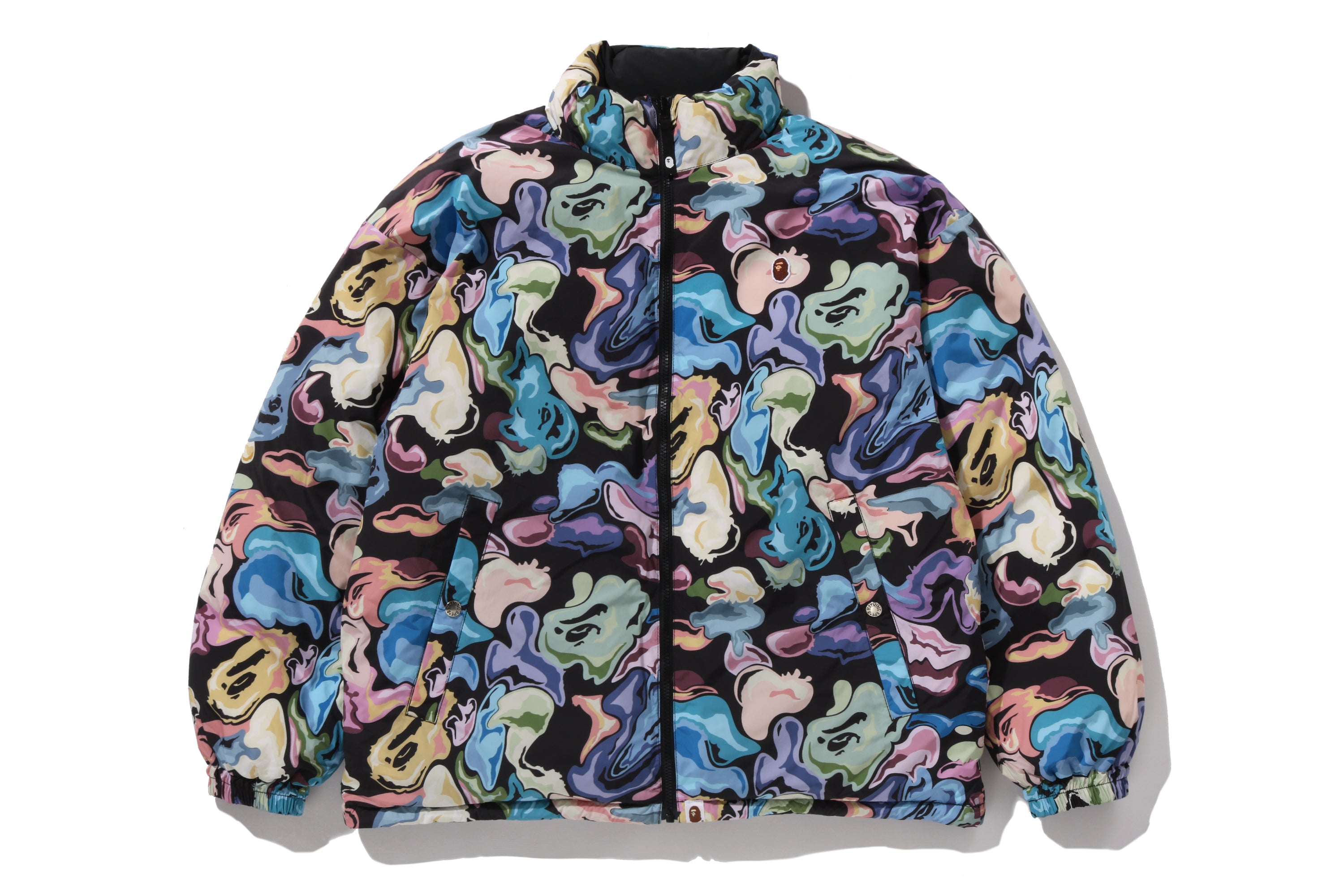 A BATHING APE® Art Camo Reversible Down Jacket | Bape official