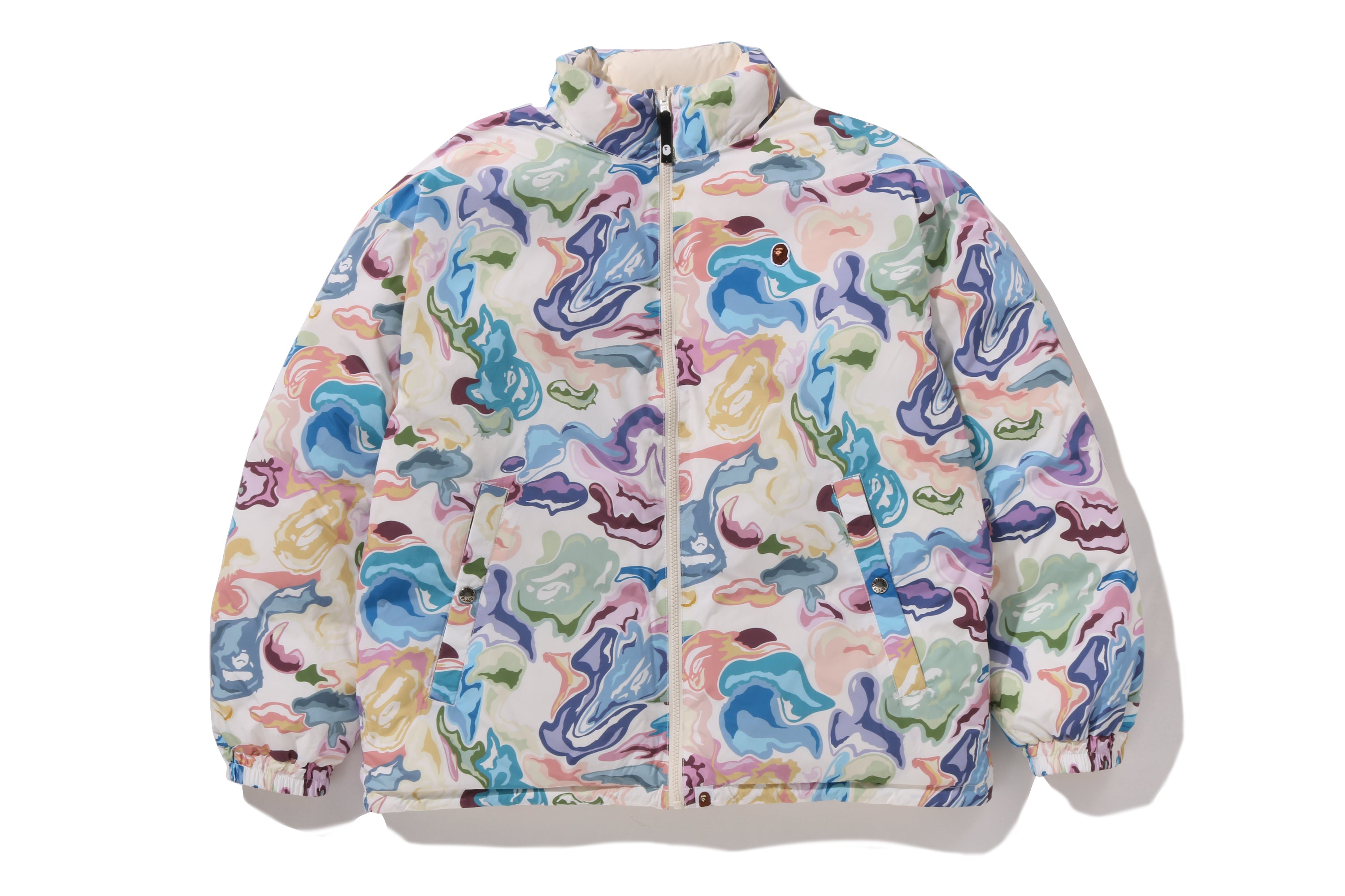 A BATHING APE® Art Camo Reversible Down Jacket | Bape official