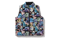 ART CAMO REVERSIBLE DOWN VEST