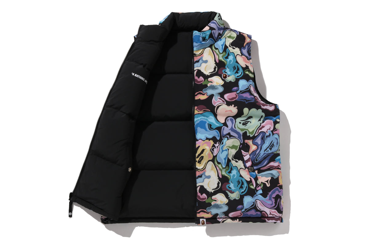 ART CAMO REVERSIBLE DOWN VEST