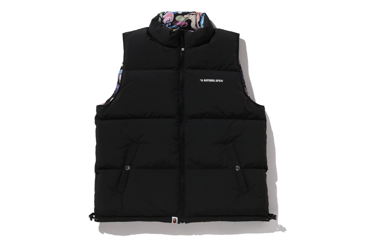ART CAMO REVERSIBLE DOWN VEST