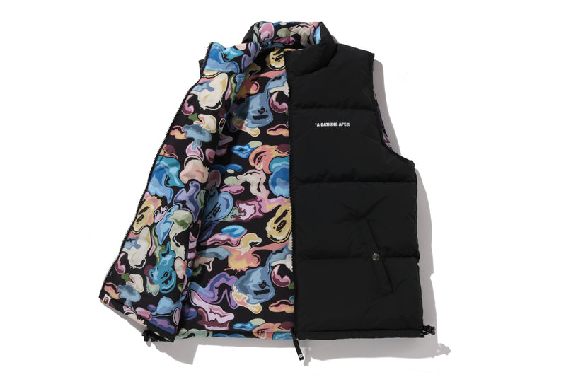 ART CAMO REVERSIBLE DOWN VEST