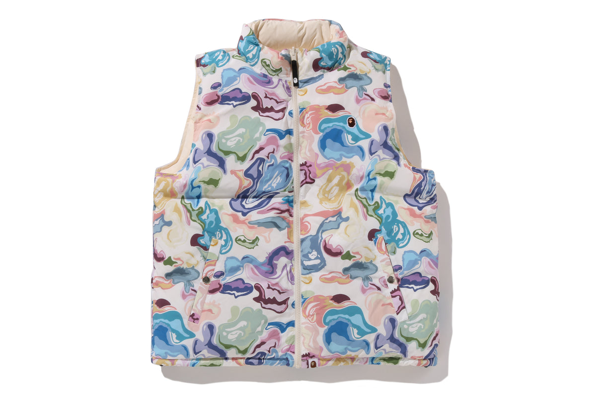 ART CAMO REVERSIBLE DOWN VEST