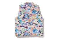 ART CAMO REVERSIBLE DOWN VEST