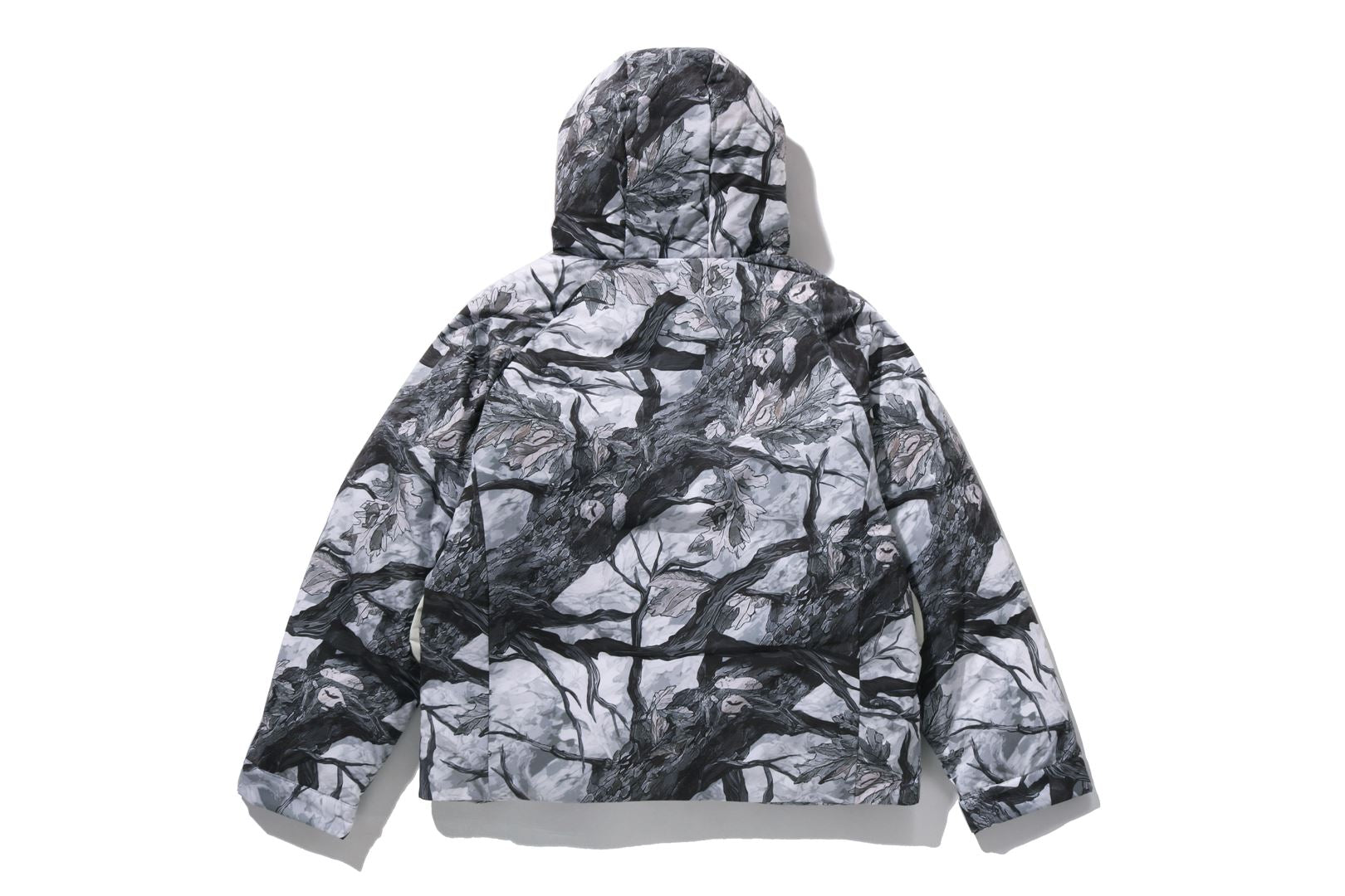 A BATHING APE® Tree Edge Camo Metal Logo Down Jacket | Bape