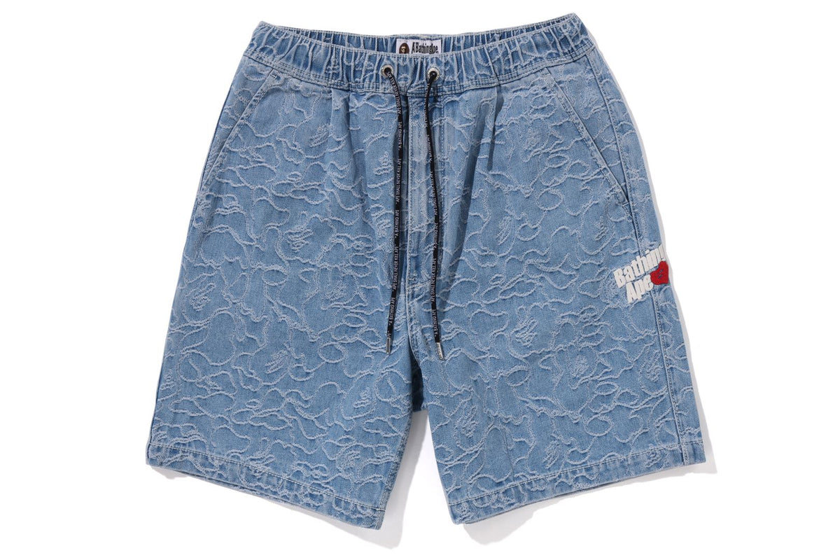 LINE CAMO DENIM SHORTS