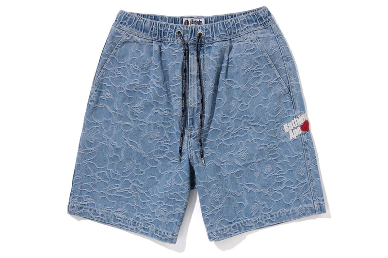 LINE CAMO DENIM SHORTS