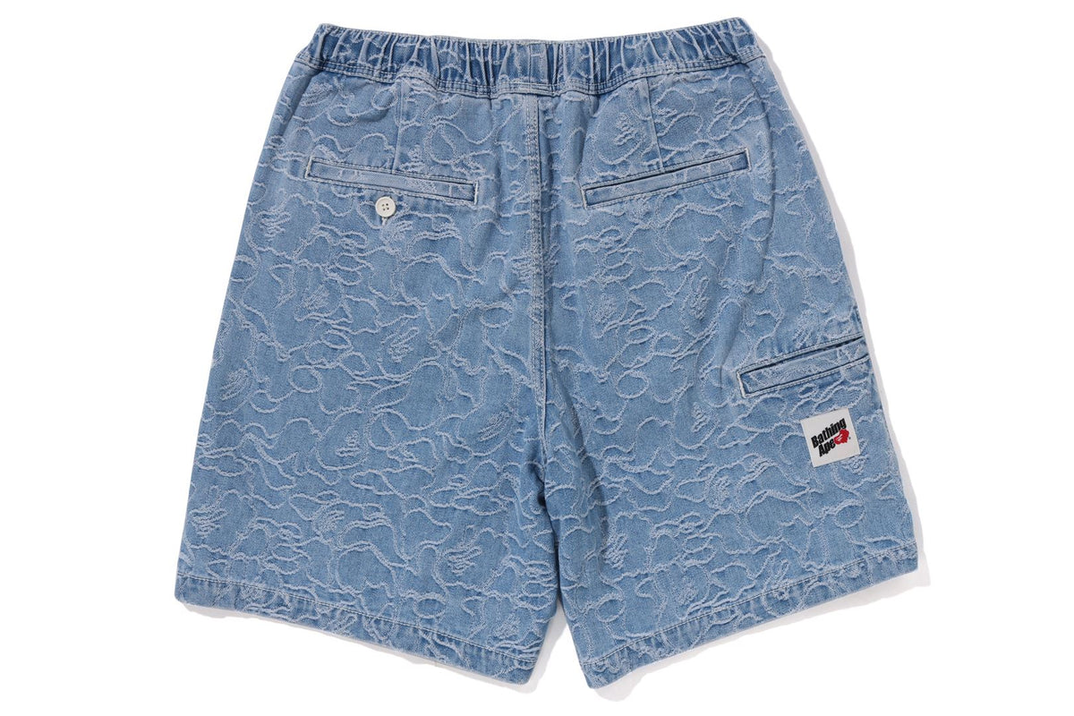 LINE CAMO DENIM SHORTS