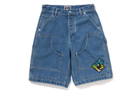 PATCH DENIM WORK SHORTS