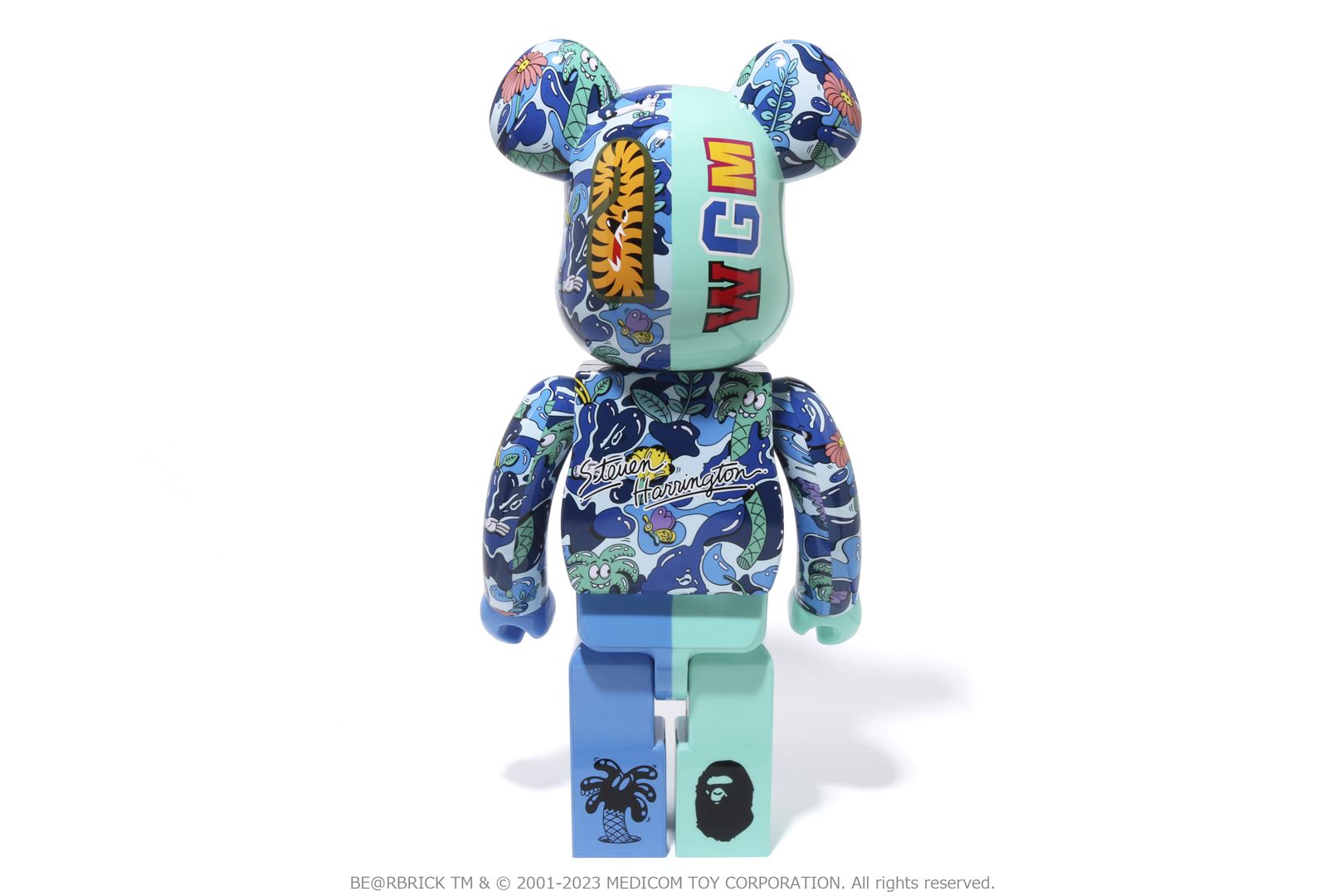 BAPE® X STEVEN HARRINGTON SHARK BE@RBRICK 1000%