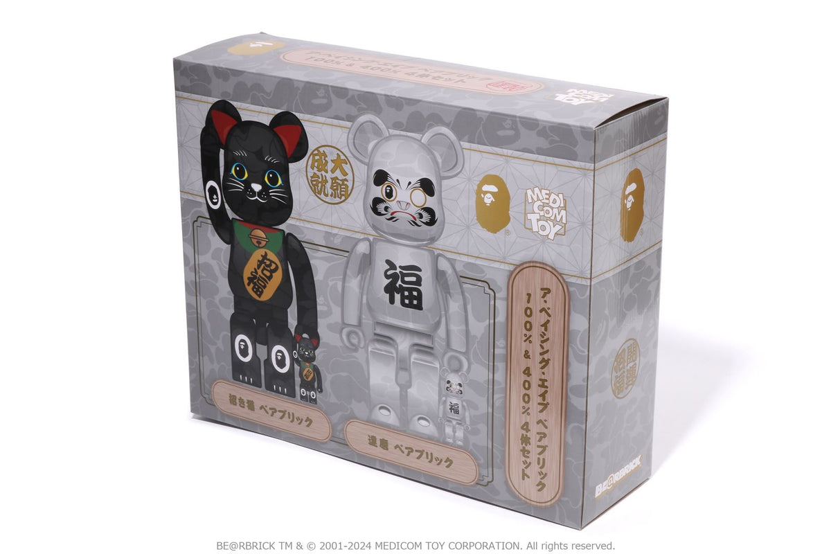 BE@RBRICK MANEKINEKO DARUMA 100% & 400%