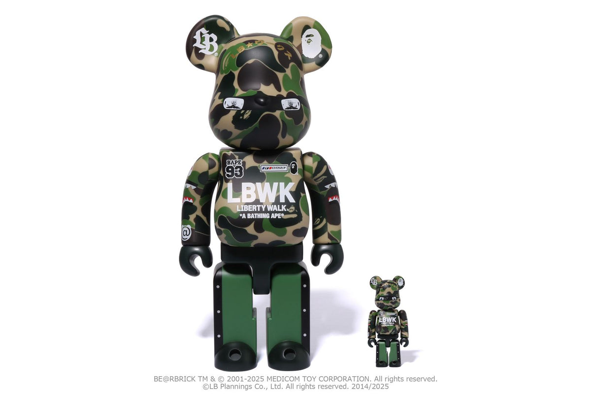 BAPE X LBWK - Livaken Kun Abc Camo BE@RBRICK 100%&400%