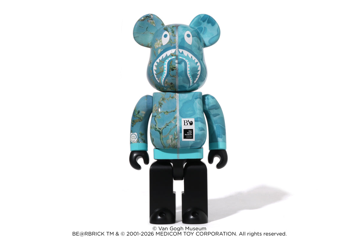 BAPE X VGM - ALMOND BLOSSOM SHARK BE@RBRICK 100%&400%
