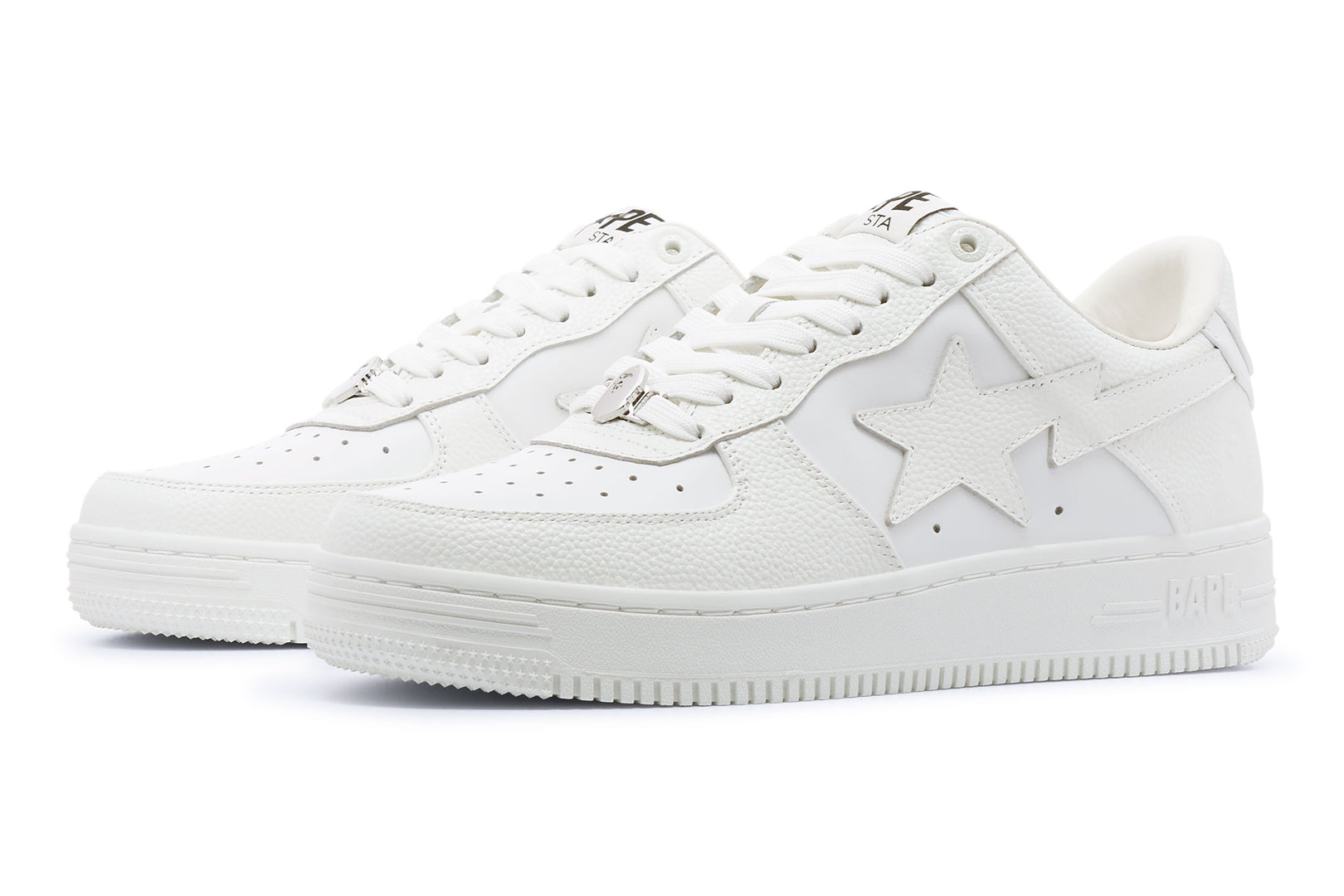 All white sales bape shoes