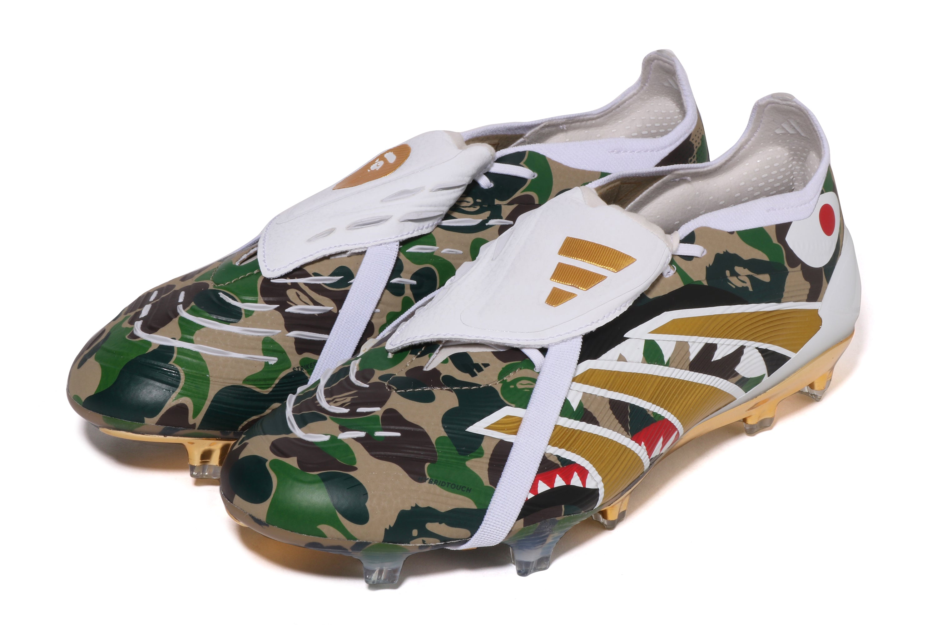 【 BAPE X ADIDAS 】PREDATOR ELITE FT FG adidas x BAPE Predator Elite FT FG (Hemp/Gold Metallic/White
