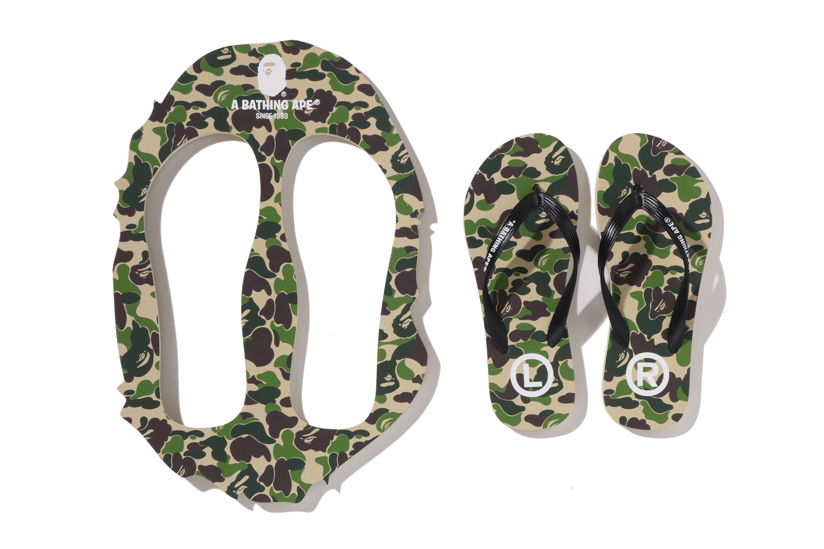 A BATHING APE® Abc Camo Beach Sandals | Bape official website – uk