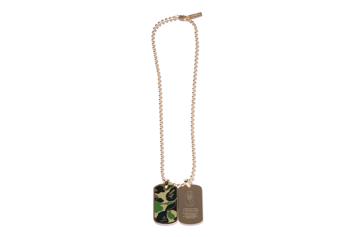 ABC CAMO DOG TAG SET NECKLACE