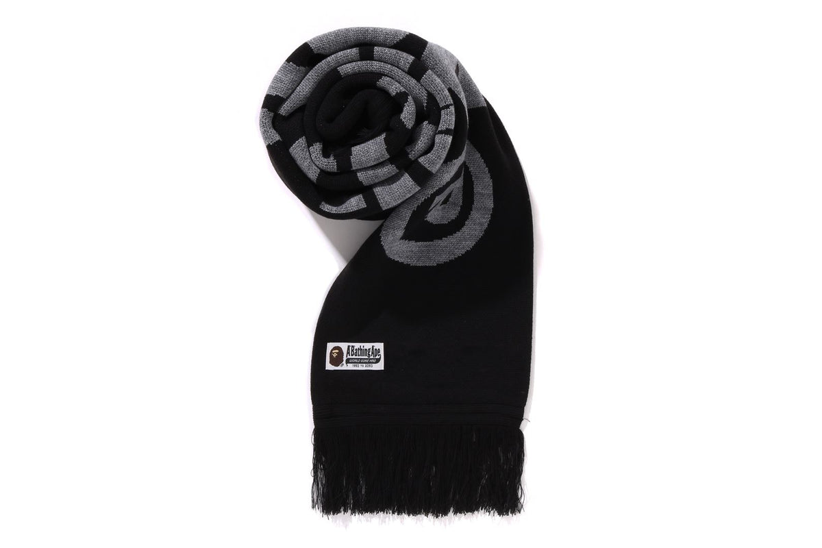 JACQUARD BAPE LOGO LONG SCARF