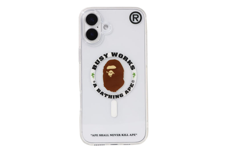 BAPE IPHONE 16 PLUS CLEAR CASE