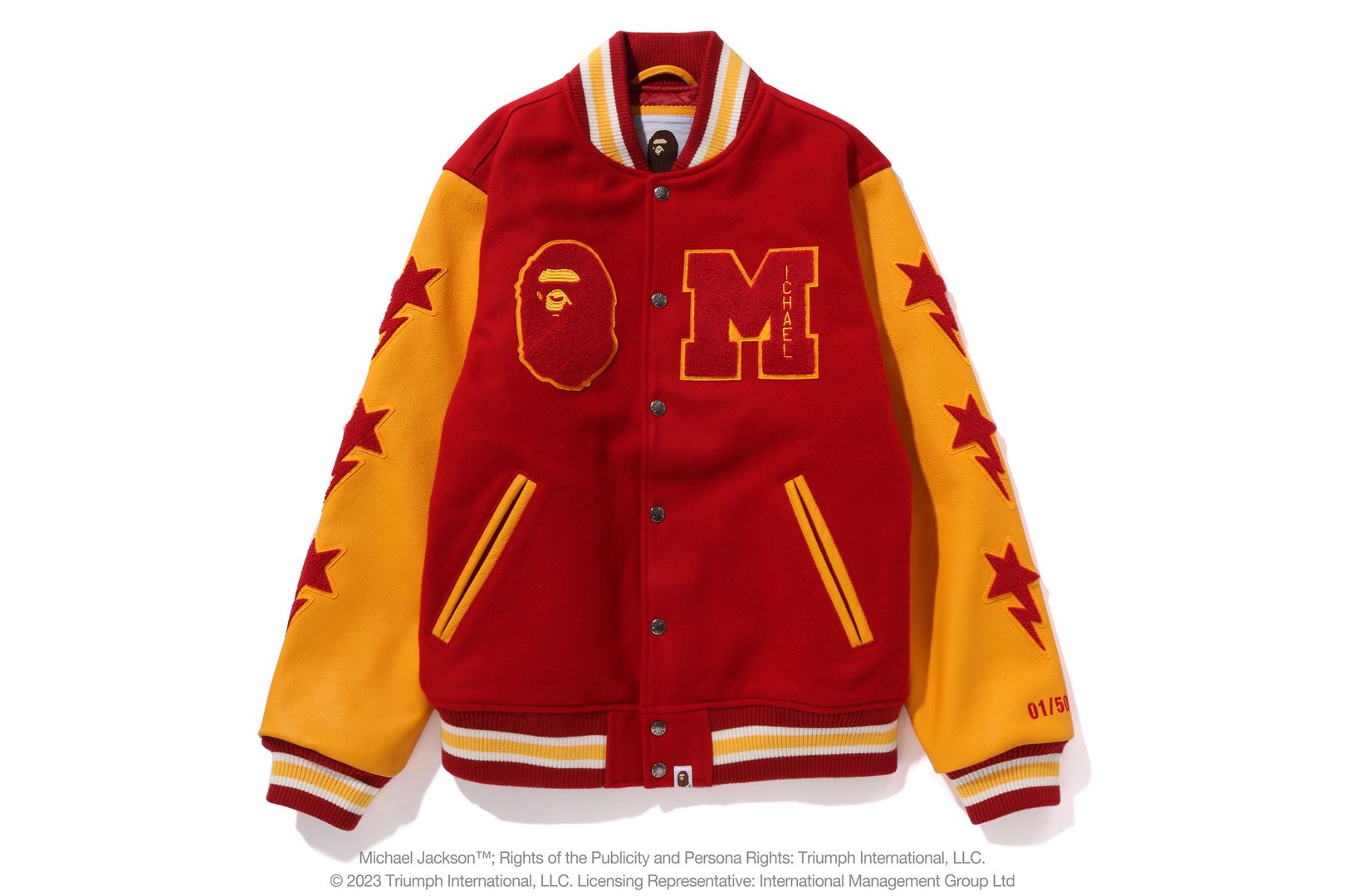 BAPE® X MICHAEL JACKSON VARSITY JACKET – uk.bape.com