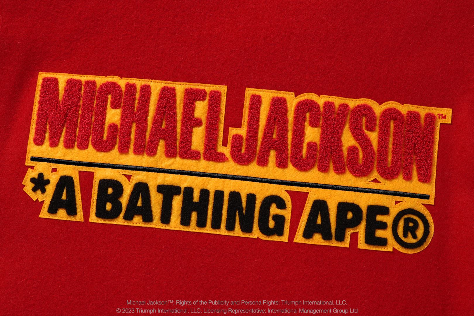 BAPE® X MICHAEL JACKSON VARSITY JACKET