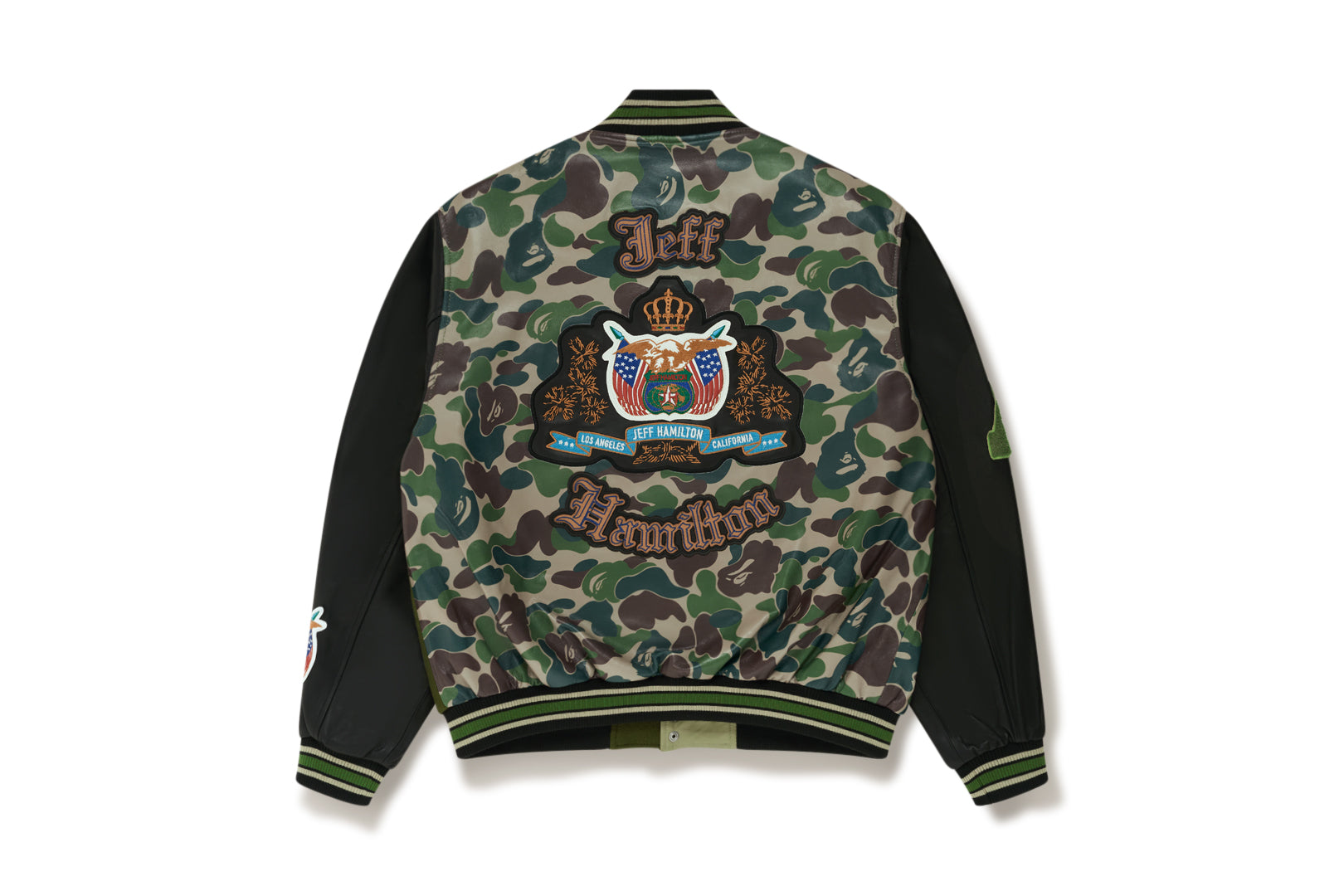 2006 outlet Bape 1st Abc Camo Varsity Jacket Large Bathing ape