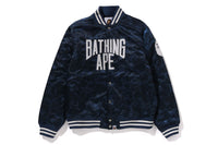 SOLID CAMO NYC LOGO NYLON VARSITY JACKET