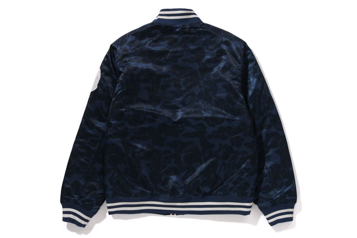 SOLID CAMO NYC LOGO NYLON VARSITY JACKET