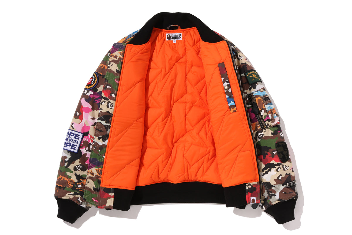 HYBRID CAMO MULTI BADGE PADDED MA-1 M