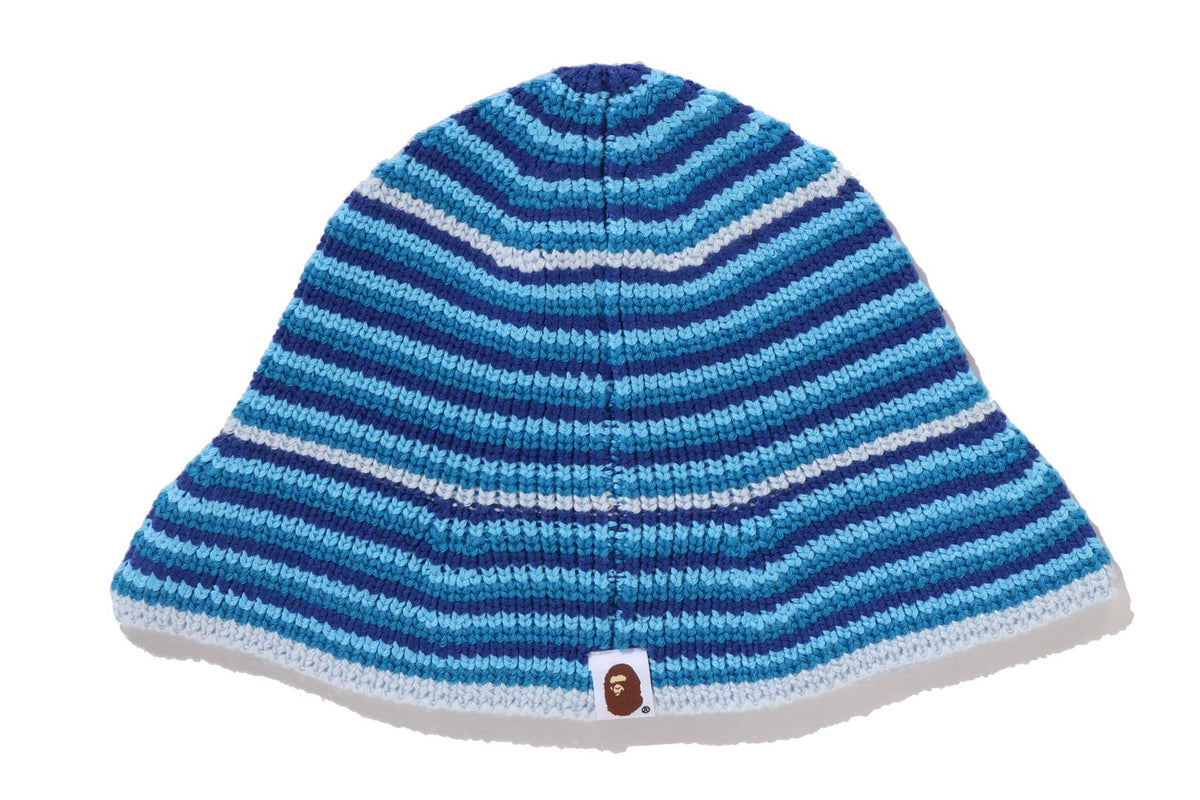 APE HEAD ONE POINT STRIPE KNIT HAT