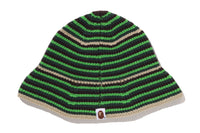 APE HEAD ONE POINT STRIPE KNIT HAT