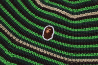 APE HEAD ONE POINT STRIPE KNIT HAT