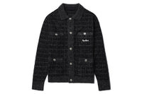 BAPE BLACK TWEED CARDIGAN