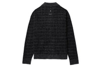 BAPE BLACK TWEED CARDIGAN