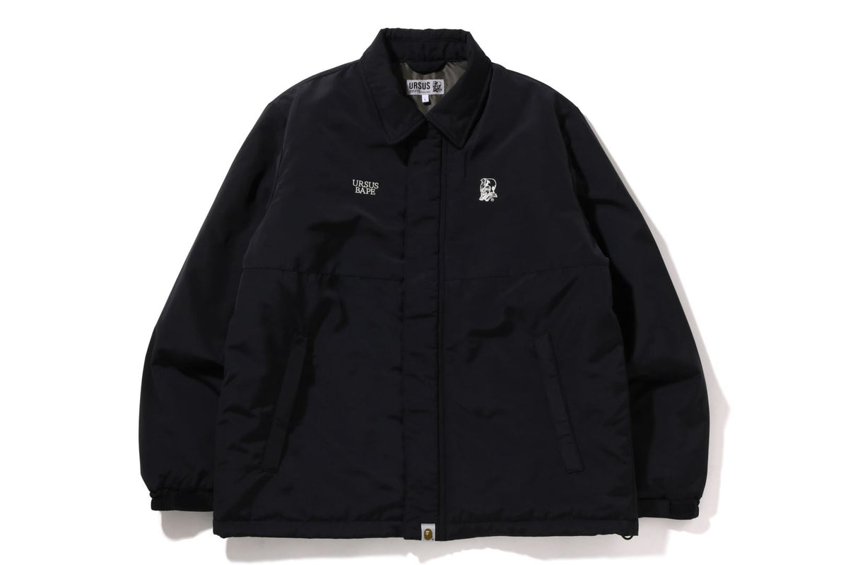 BAPE MENS EMBROIDERED LOGO URSUS PUFFER BLOUSON