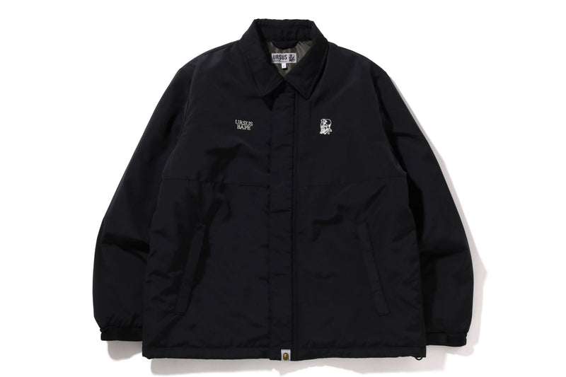BAPE MENS EMBROIDERED LOGO URSUS PUFFER BLOUSON