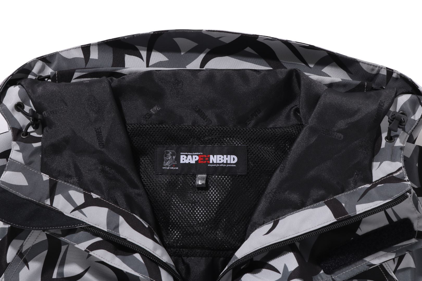 A BATHING APE® BAPE X NBHD - Trial Camo Snowboard Jacket | Bape