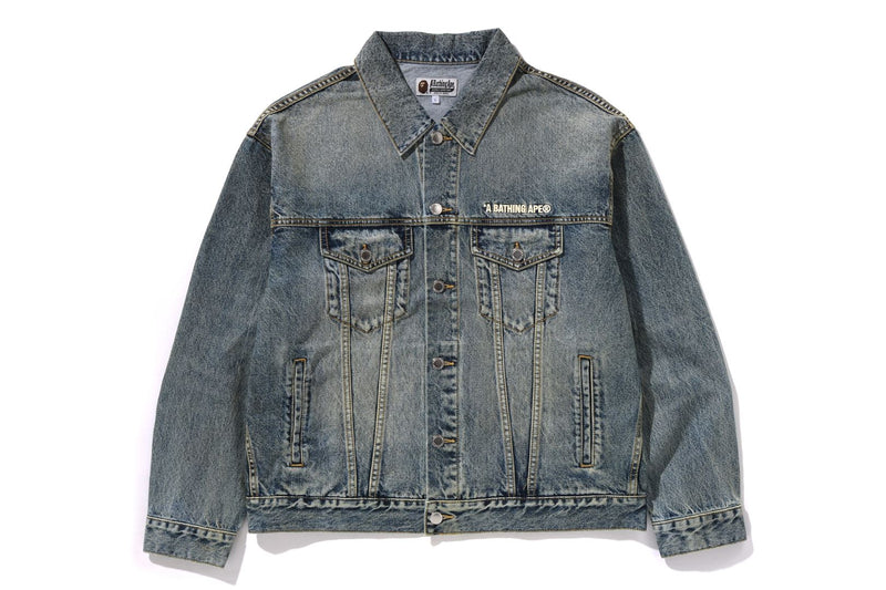 DISTRESSED 13OZ DENIM TRUCKER JACKET