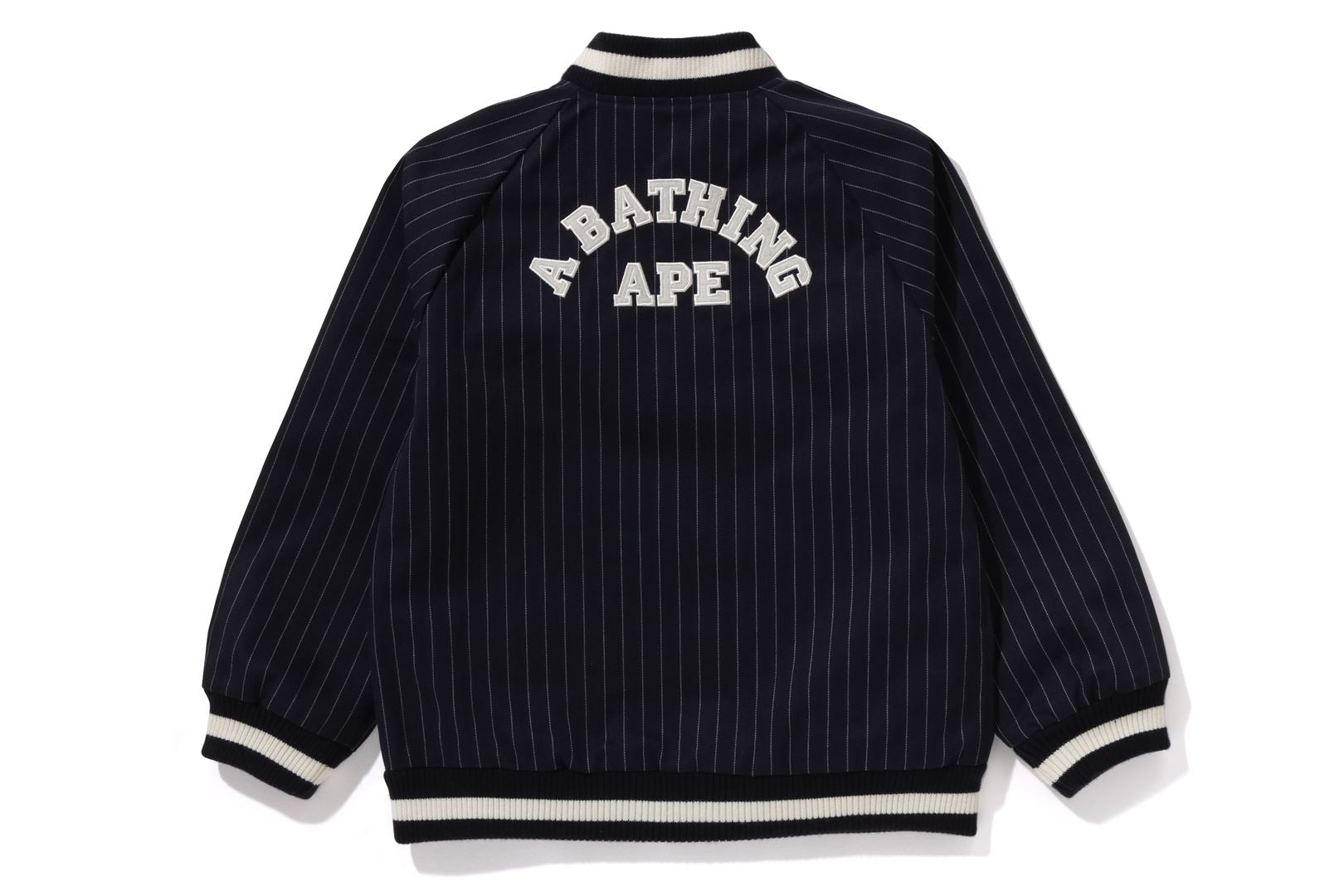 A BATHING APE® Kids Stripe Stadium Cotton Jacket Jr | Bape