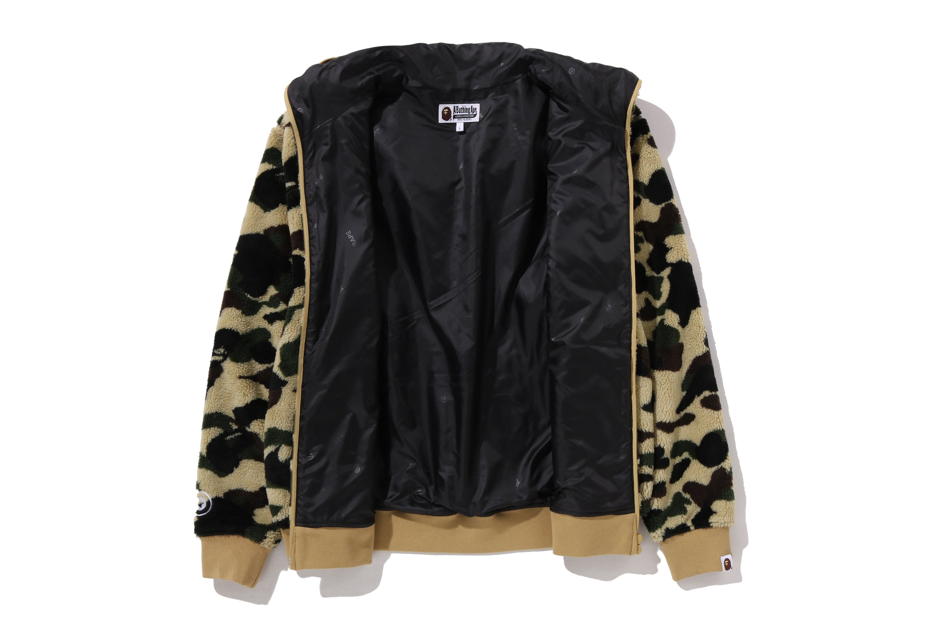 A BATHING APE® 1st Camo 2nd Shark Boa Hoodie Jacket | Bape